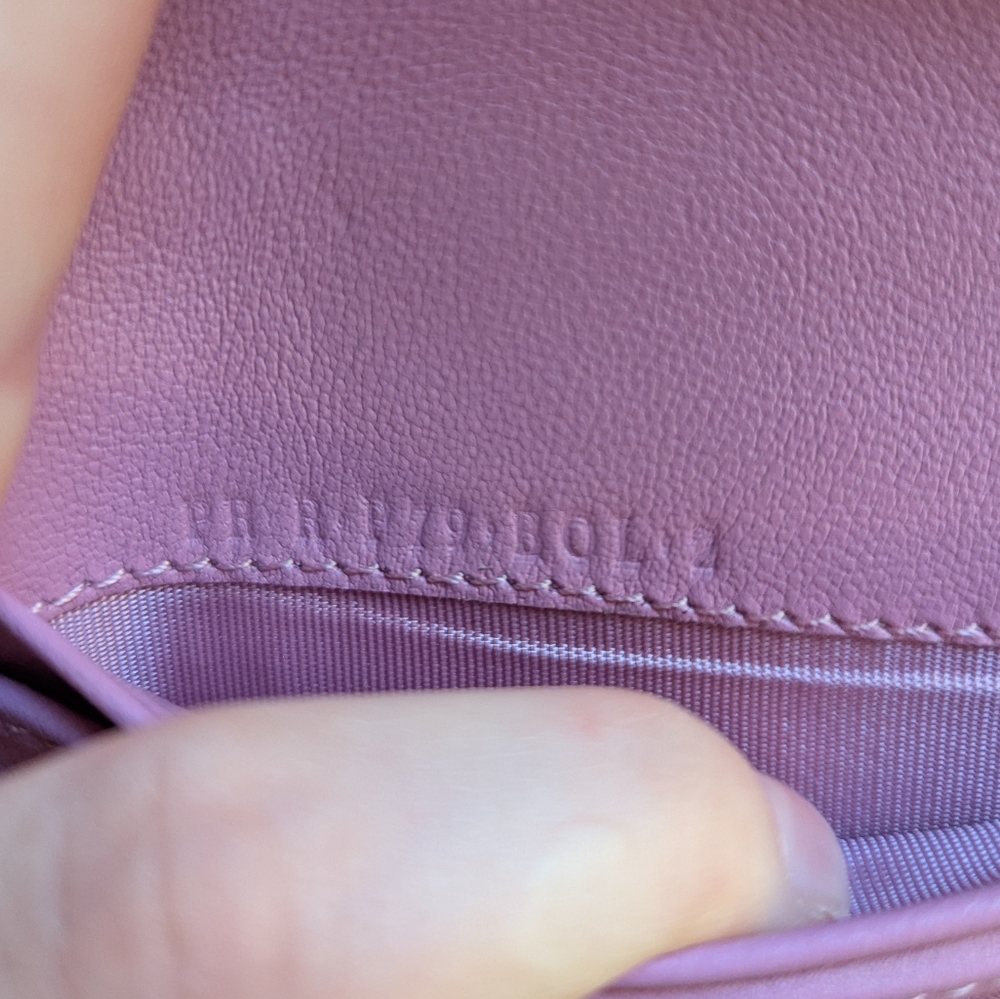 2 Piece! Valentino Garavani Rockstud Purple - Pink Wallet and Card Holder - Picture 9 of 16